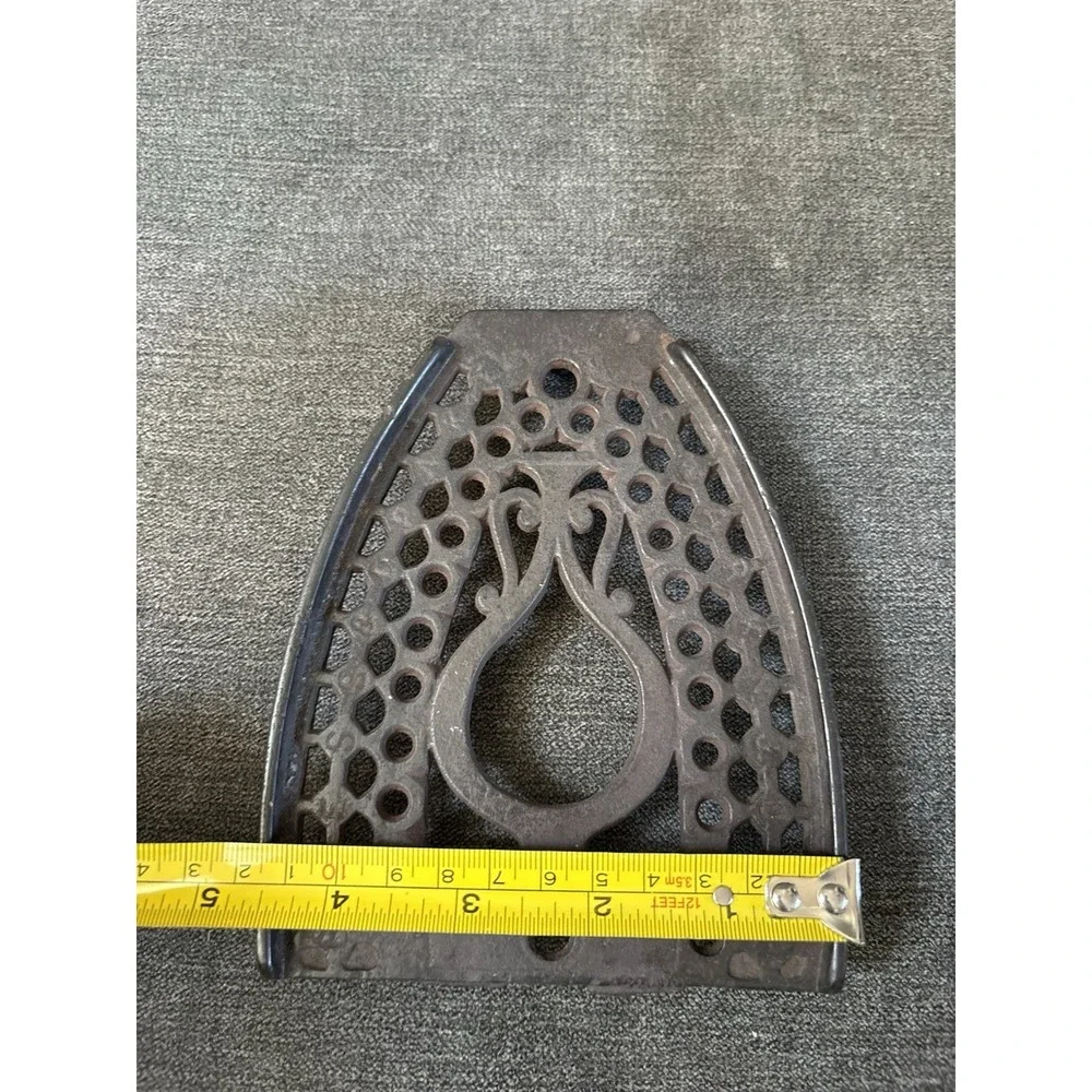 Antique/Vintage Sad Iron Trivet Rustic Primitive Footed Cast Iron Ironing Trivet